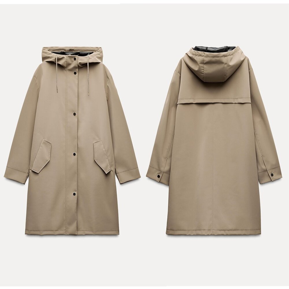 ZARA wind protection rubberized raincoat 6318 size XS